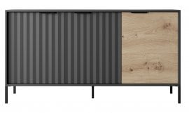 Komoda Rave - Črna/Artisan