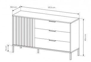 Laski meble - Komoda Tally B - 138 cm
