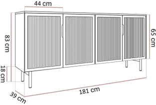 Laski meble - Komoda Lumi B - kašmir