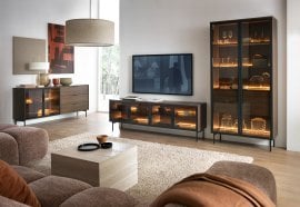 Dnevna soba Lumi - dunin hrast/črna