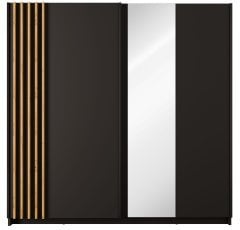 Garderobna omara z drsnimi vrati Bayadero 12 III - črna