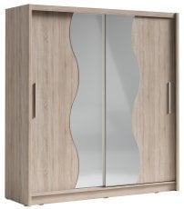 Garderobna omara z drsnimi vrati Bergamo I - hrast sonoma