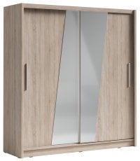 Garderobna omara z drsnimi vrati Bergamo III - hrast sonoma