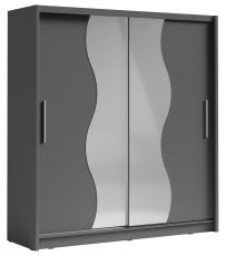 Garderobna omara z drsnimi vrati Bergamo I - grafit