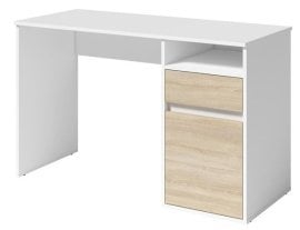 Pisalna miza Billa 60 - bela/hrast sonoma