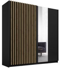 Garderobna omara z drsnimi vrati Dalia III 12 - črna