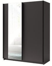 Garderobna omara z drsnimi vrati z ogledalom Gozo III 10 - grafit