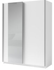 Garderobna omara z drsnimi vrati z ogledalom Gozo III 11 - bela