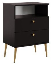 Komplet dveh nočnih omaric High 22 - črn