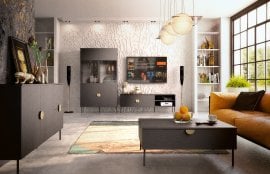 Dnevna soba in jedilnica Mond - črna