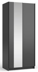 Garderobna omara z drsnimi vrati z ogledalom Sofia 06 - črna 