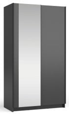 Garderobna omara z drsnimi vrati z ogledalom Sofia 07 - črna 