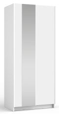 Garderobna omara z drsnimi vrati z ogledalom Sofia 06 - bela