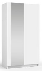Garderobna omara z drsnimi vrati z ogledalom Sofia 07 - bela