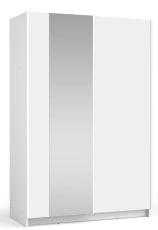 Garderobna omara z drsnimi vrati z ogledalom Sofia 08 - bela