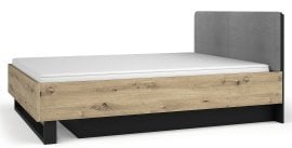 Dvižna postelja Upsala 81 B - 160x200 cm - črna grafit/hrast artisan 