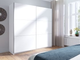 Meblosiek - Garderobna omara z drsnimi vrati Arsala 11 - 200 cm - bela