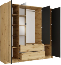 Meblosiek - Garderobna omara Katania 20 - 200 cm - artisan hrast