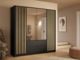 Garderobna omara Katania 20 - 200 cm - črna