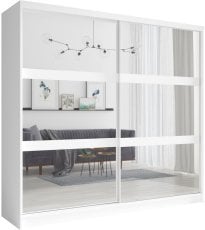 Garderobna omara z drsnimi vrati Fino - bela