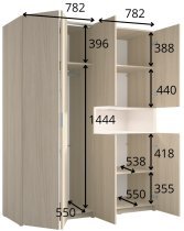 Meblosiek - Garderobna omara Villa 6D