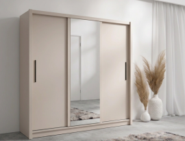 Garderobna omara z drsnimi vrati Baku 13 - 250 cm - kašmir bež 