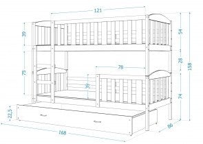 AJK Meble - Pograd Kubus MDF - 80x160 cm
