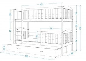 AJK Meble - Pograd Kubus MDF - 80x190 cm