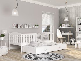 AJK Meble - Postelja z dodatnim ležiščem Kubus P2 MDF - 80x190 cm