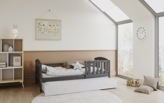 AJK Meble - Postelja z dodatnim ležiščem Kubus P2 MDF - 80x190 cm