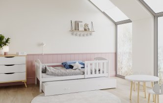 AJK Meble - Postelja z dodatnim ležiščem Kubus P2 MDF - 80x190 cm