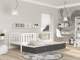 AJK Meble - Postelja z dodatnim ležiščem Kubus P2 MDF - 80x190 cm