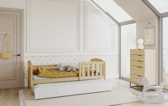 AJK Meble - Postelja z dodatnim ležiščem Kubus P2 - 80x190 cm