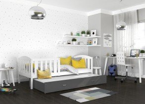 AJK Meble - Postelja z dodatnim ležiščem Kubus P2 MDF - 90x200 cm