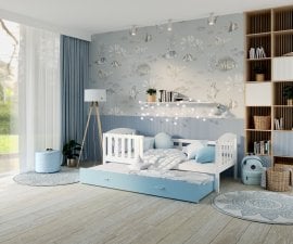 Postelja z dodatnim ležiščem Kubus P2 MDF - 90x200 cm 