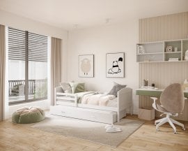 Postelja z dodatnim ležiščem Mateusz P2 MDF - 90x200 cm 