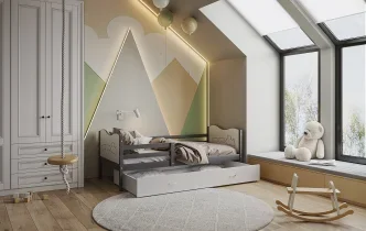 AJK Meble - Postelja z dodatnim ležiščem Max P2 MDF - 80x160 cm