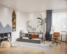 AJK Meble - Postelja z dodatnim ležiščem Max P2 MDF - 80x160 cm