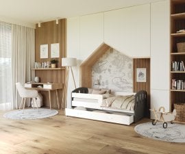 Postelja Happy 2009 - 90x200 cm - belo/siva