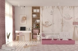 Postelja Kubus P MDF - 80x160 cm 