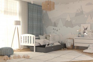 AJK Meble - Postelja Kubus P MDF - 80x190 cm
