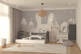 AJK Meble - Postelja Kubus P MDF - 90x200 cm