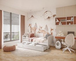 AJK Meble - Postelja Mateuzs P MDF - 80x190 cm