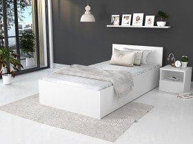 AJK Meble - Postelja Panama - 90x200 cm - bela