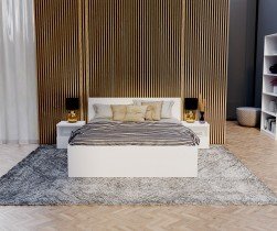 AJK Meble - Dvižna postelja Panama plus - 140x200 cm - bela