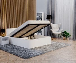 AJK Meble - Dvižna postelja Panama plus - 180x200 cm - bela
