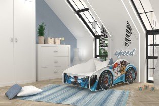 AJK Meble - Otroška postelja Cars 70x140 cm