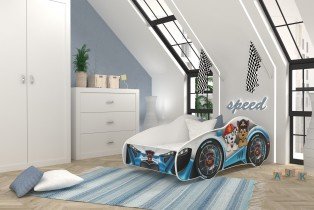 AJK Meble - Otroška postelja Cars - 70x140 cm