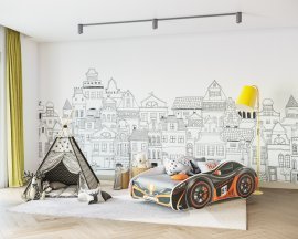 AJK Meble - Otroška postelja Cars 70x140 cm