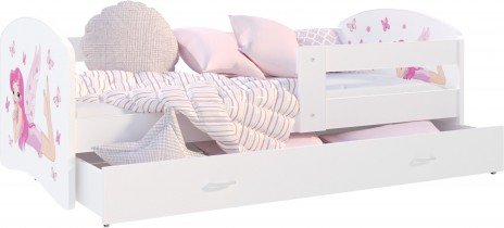 AJK Meble - Otroška postelja Lucky 90x180 cm - bela